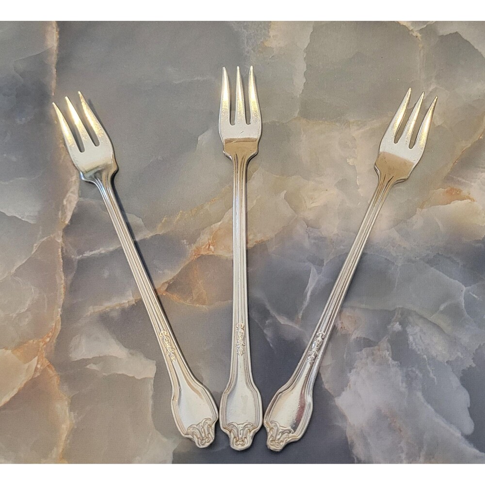 International Silver Co. Silver Plated Cocktail Forks - Set of 3 - 1960s
